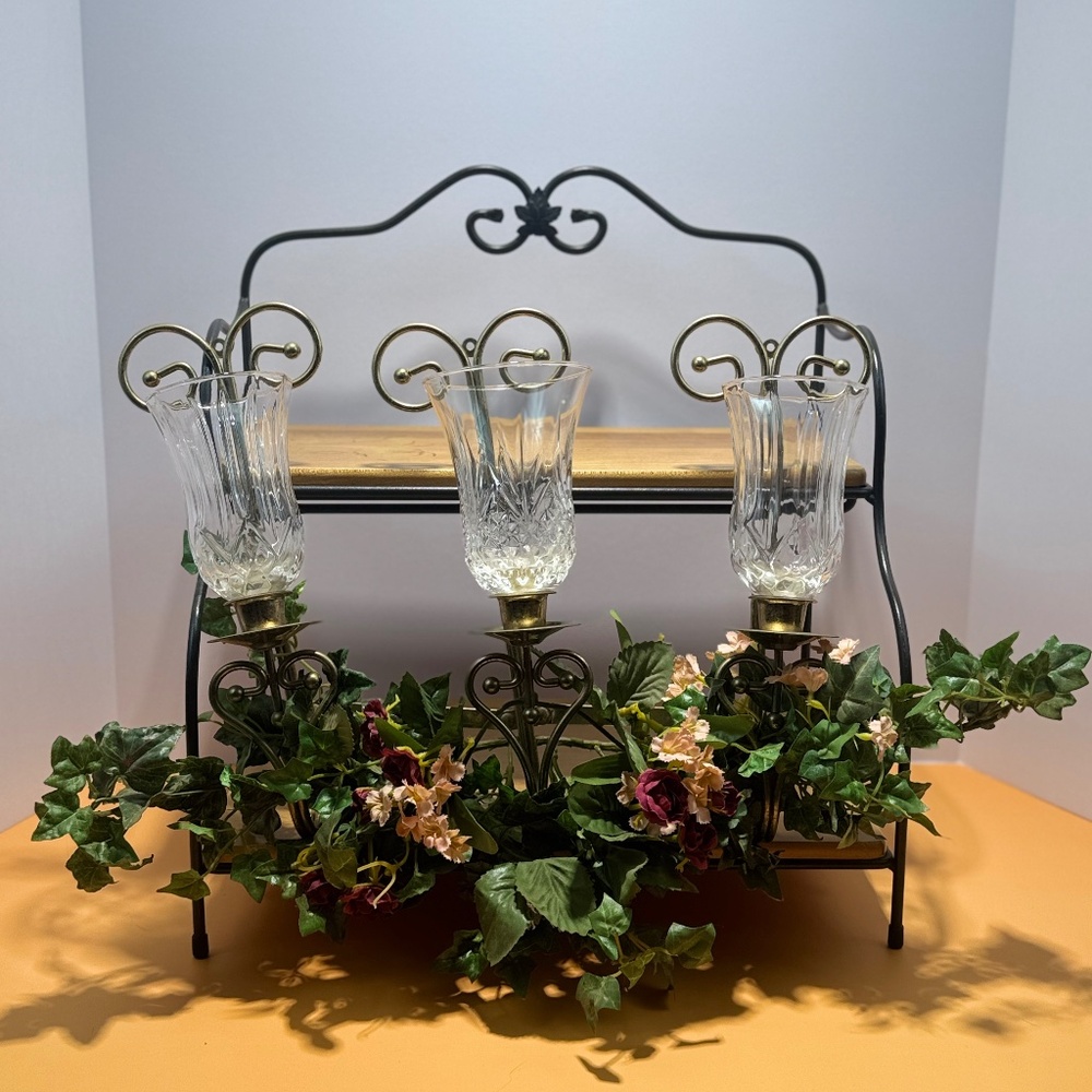 Home Interiors 3 votive glass wall sconce - Picture 2 of 4